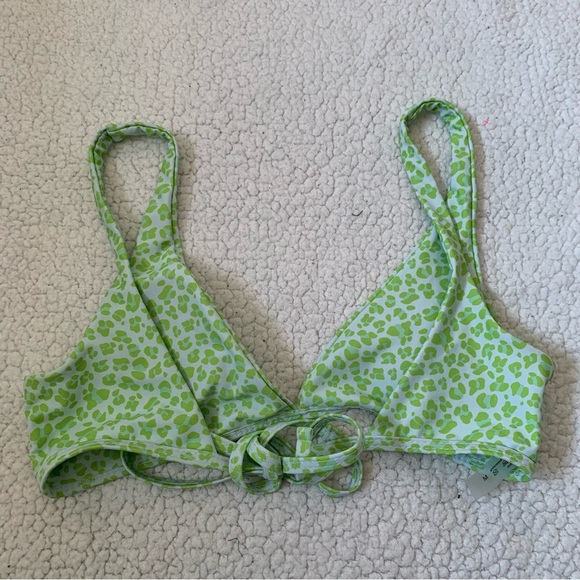 Shein Animal Prints Green Swim Top - Picture 5 of 7